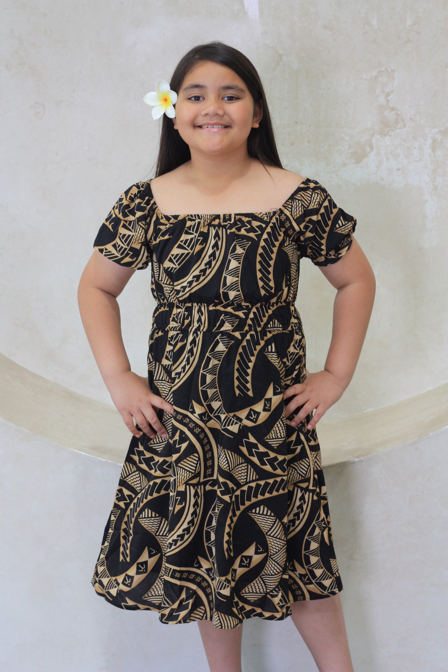 Tribal Origin Girls Mylie Dress - Kovia in Black and Brown (LG2016)