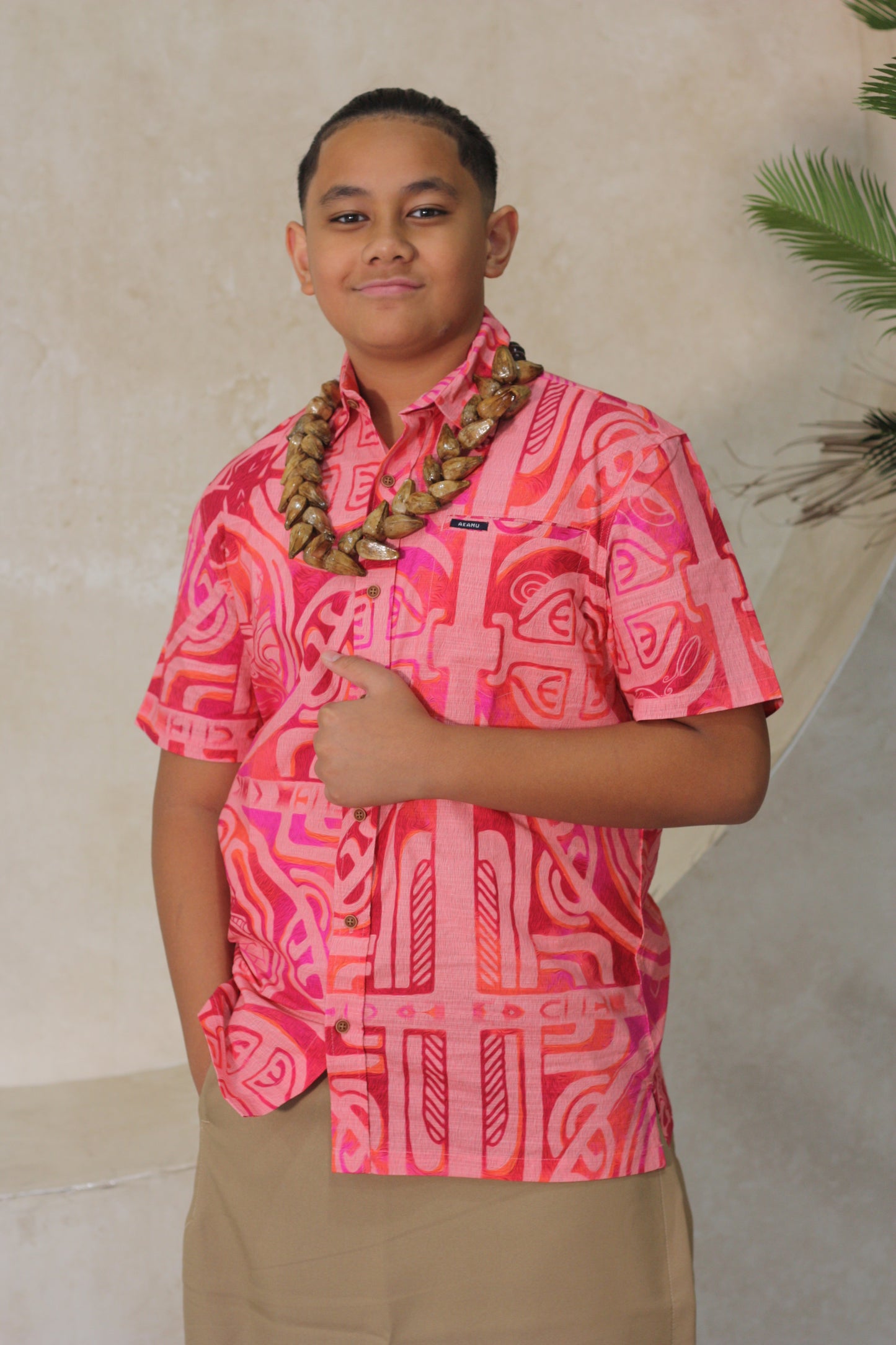 Akamu Boys Shirt Viriya Flamingo SB2094