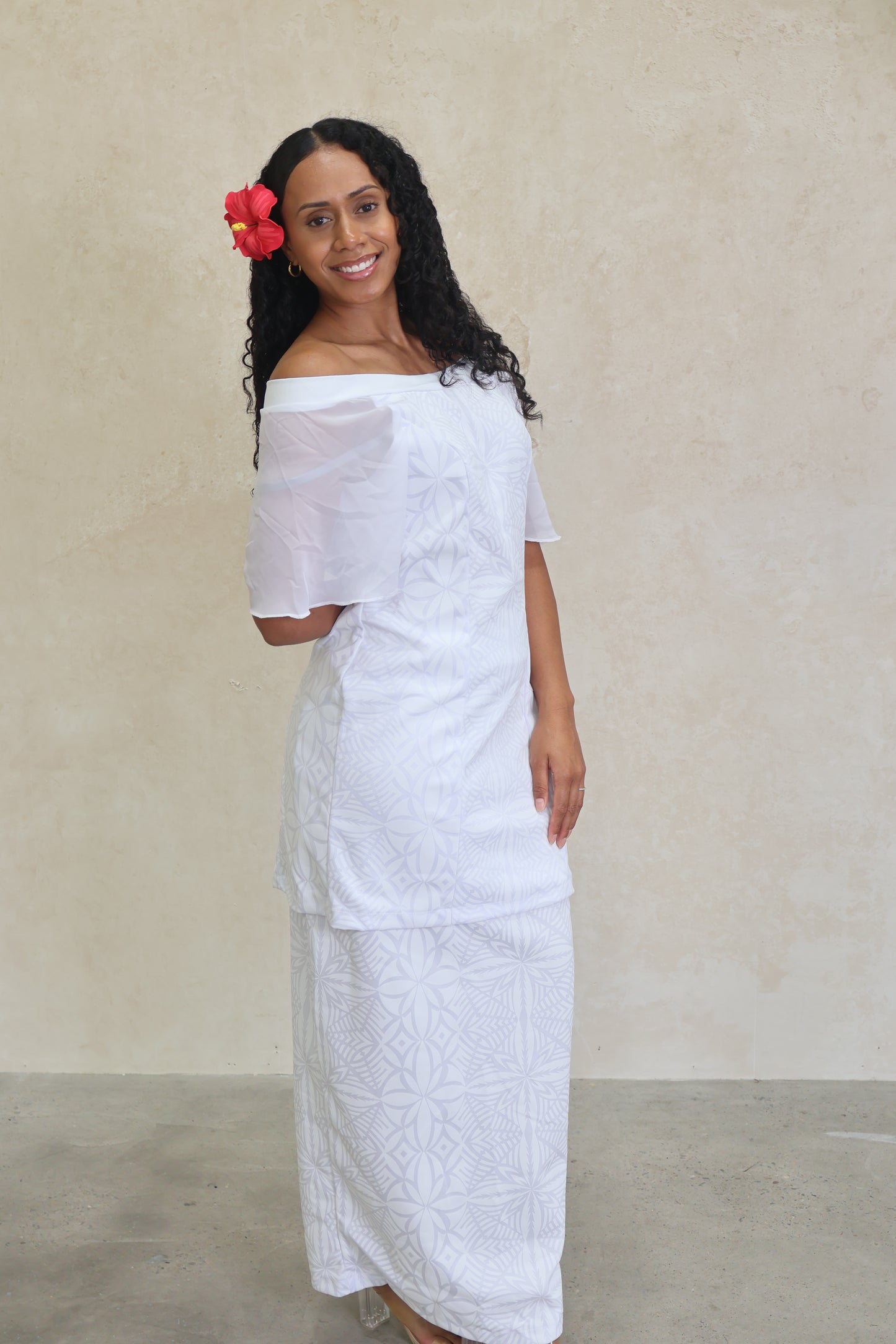 Rimani Samoa Fitted Chiffon Puletasi (Size 14 only)