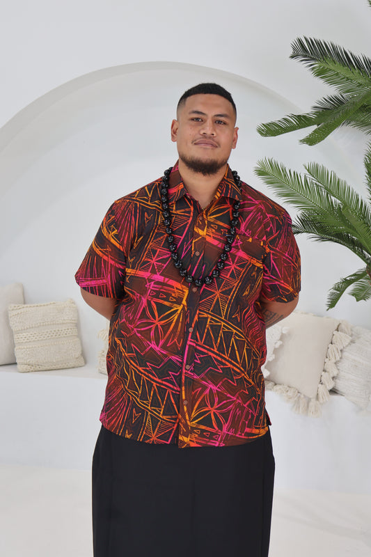 Akamu Mens Shirt- Volau (Larva)