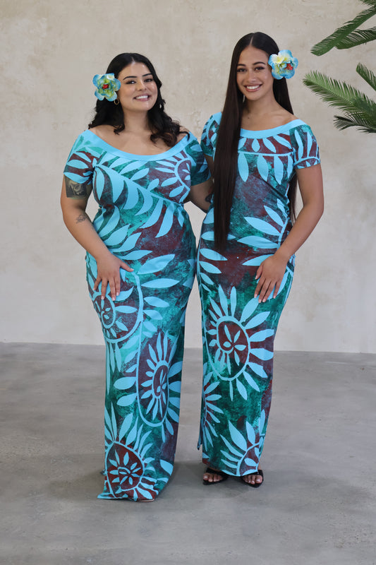 PIA Turquoise fitted dress