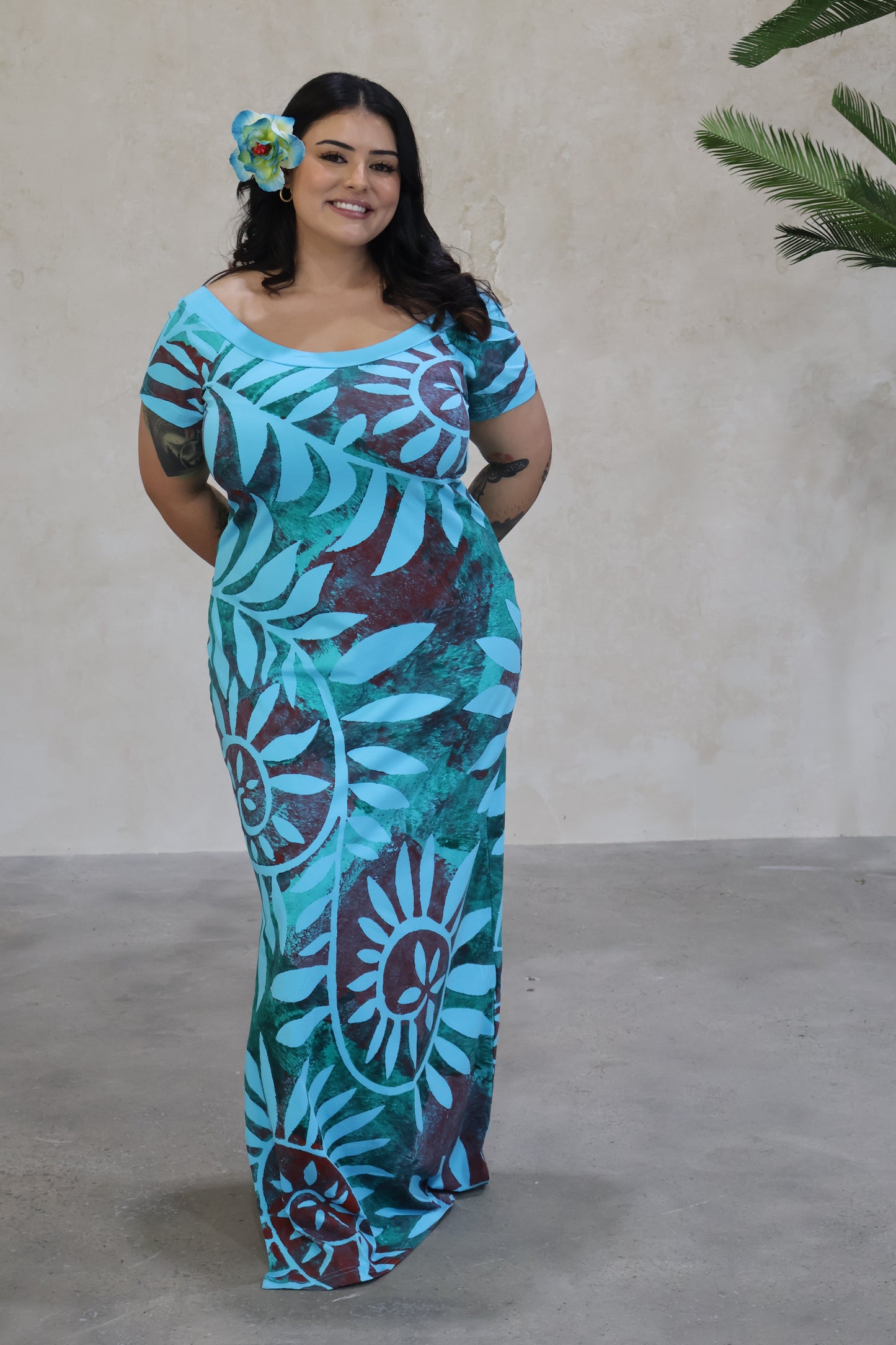 PIA Turquoise fitted dress
