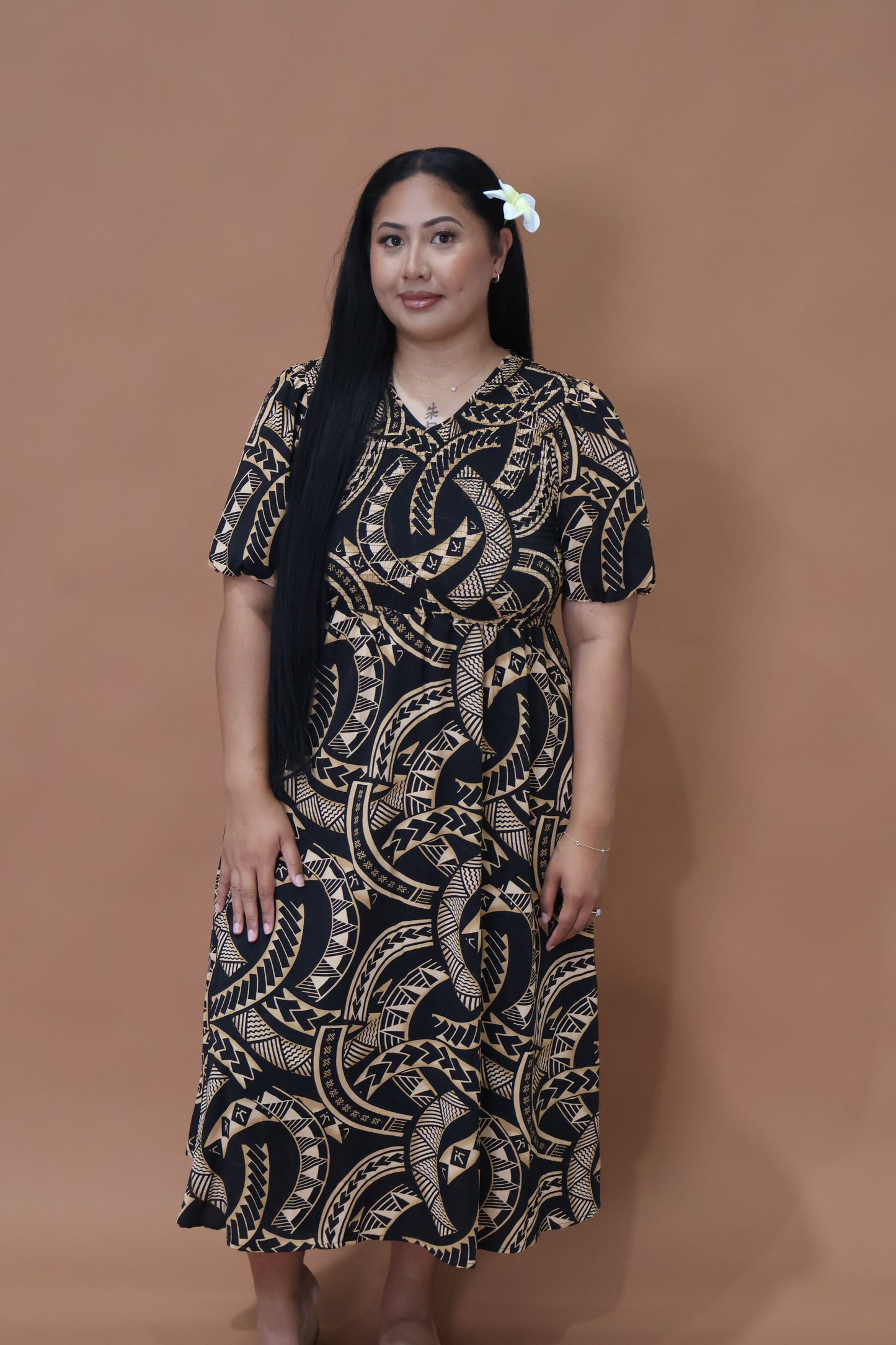 Tribal Origin Women's Arabella Dress in Black/Brown LD4787