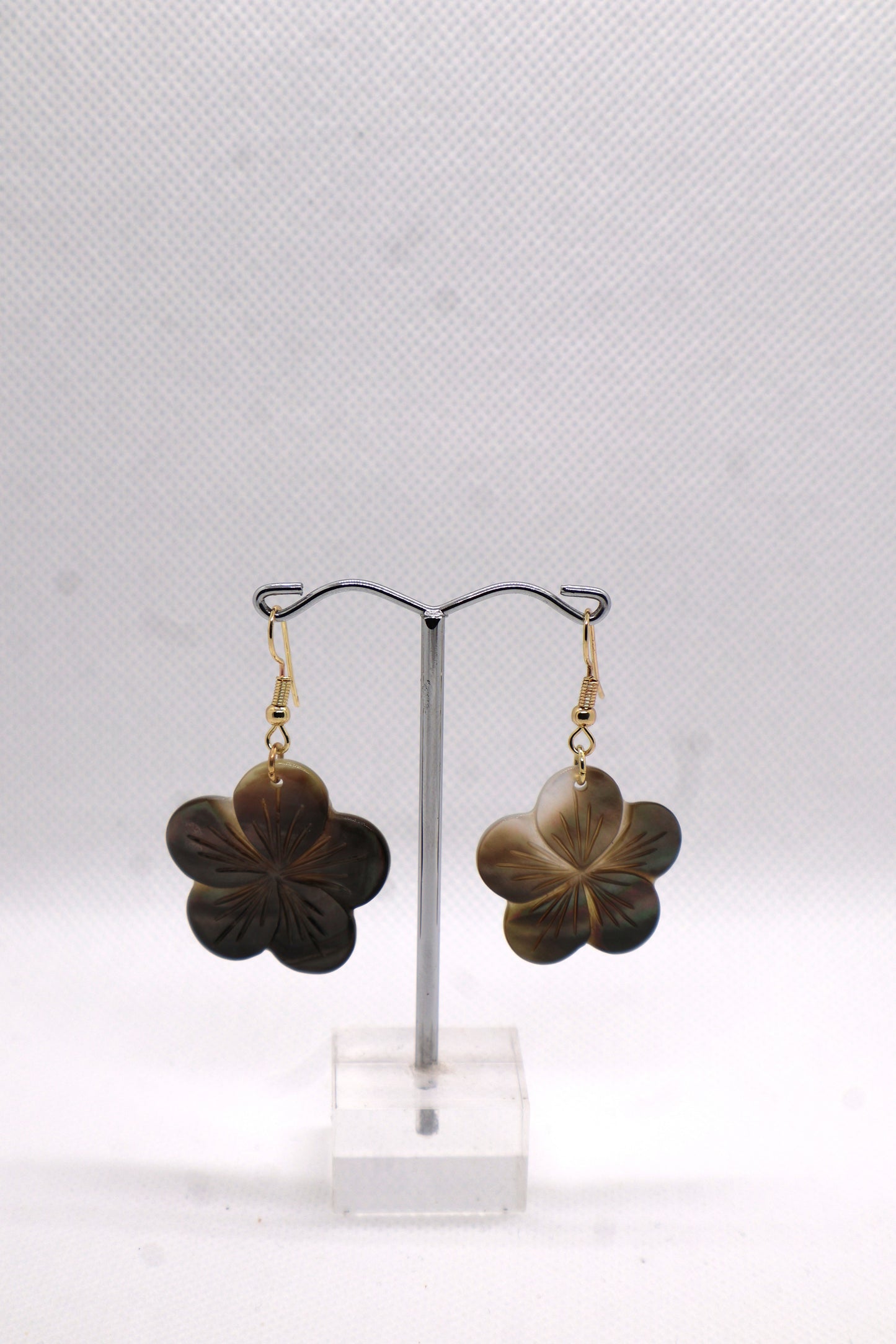 Hibisicus Mother of Pearl Earrings