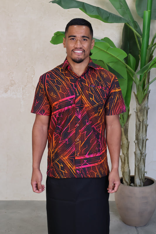 Akamu Mens Shirt- Volau (Larva)