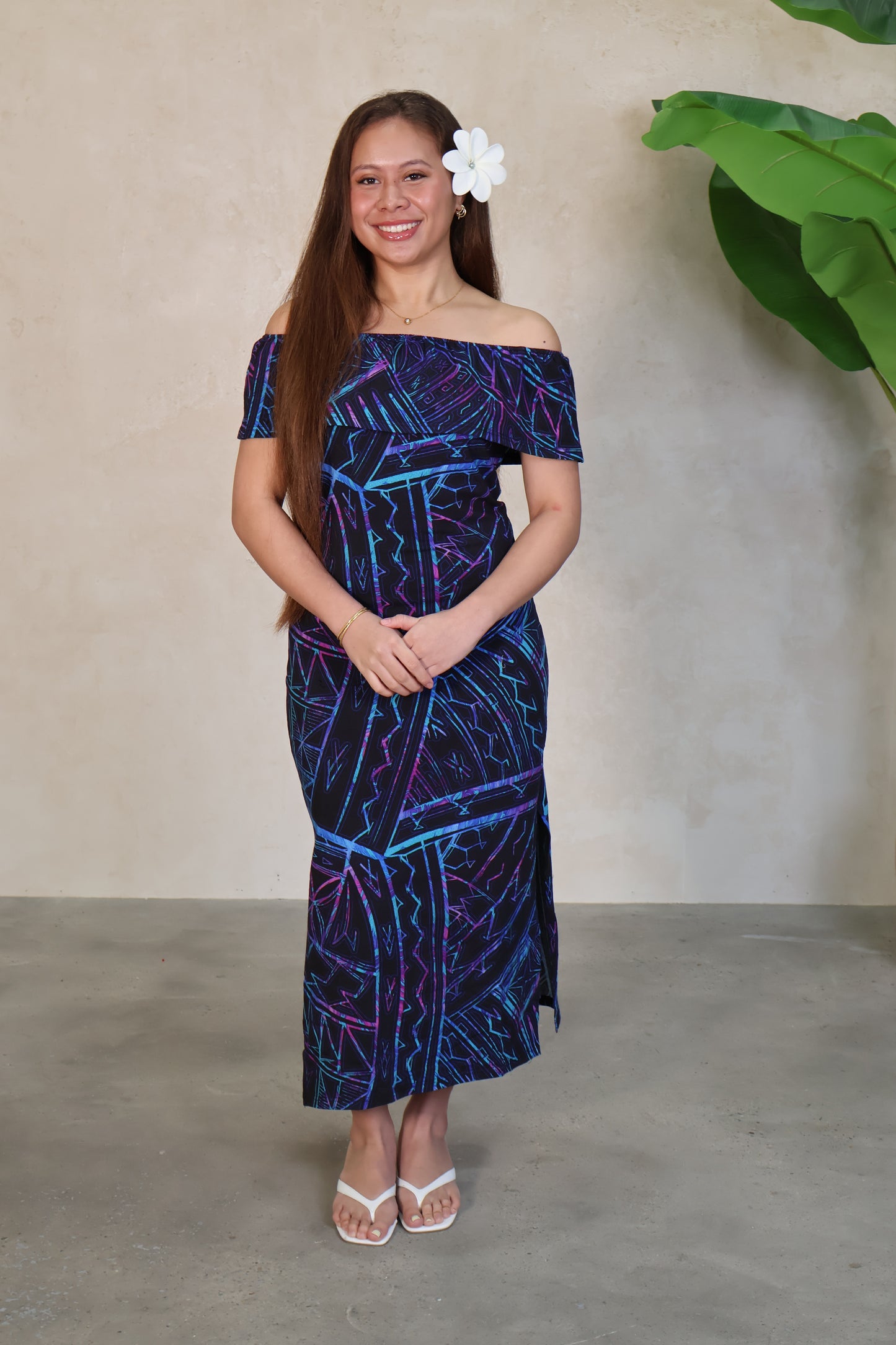 Akamu Mahina Dress- Volau (Blue)