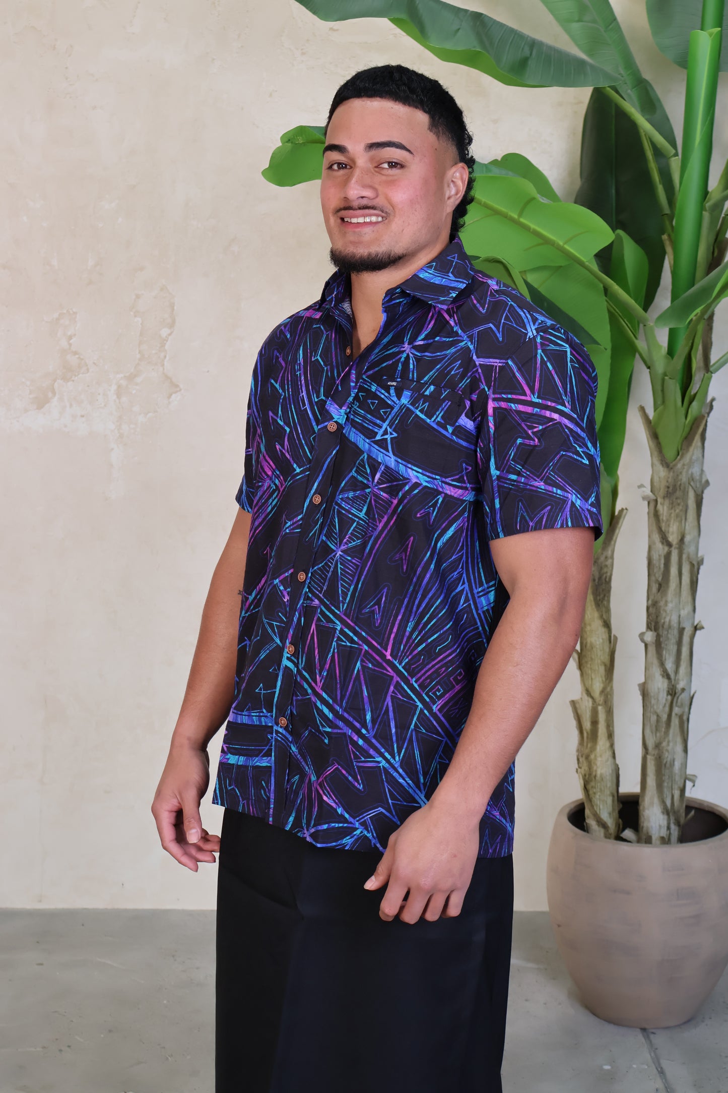Akamu Mens Shirt- Volau (Blue)