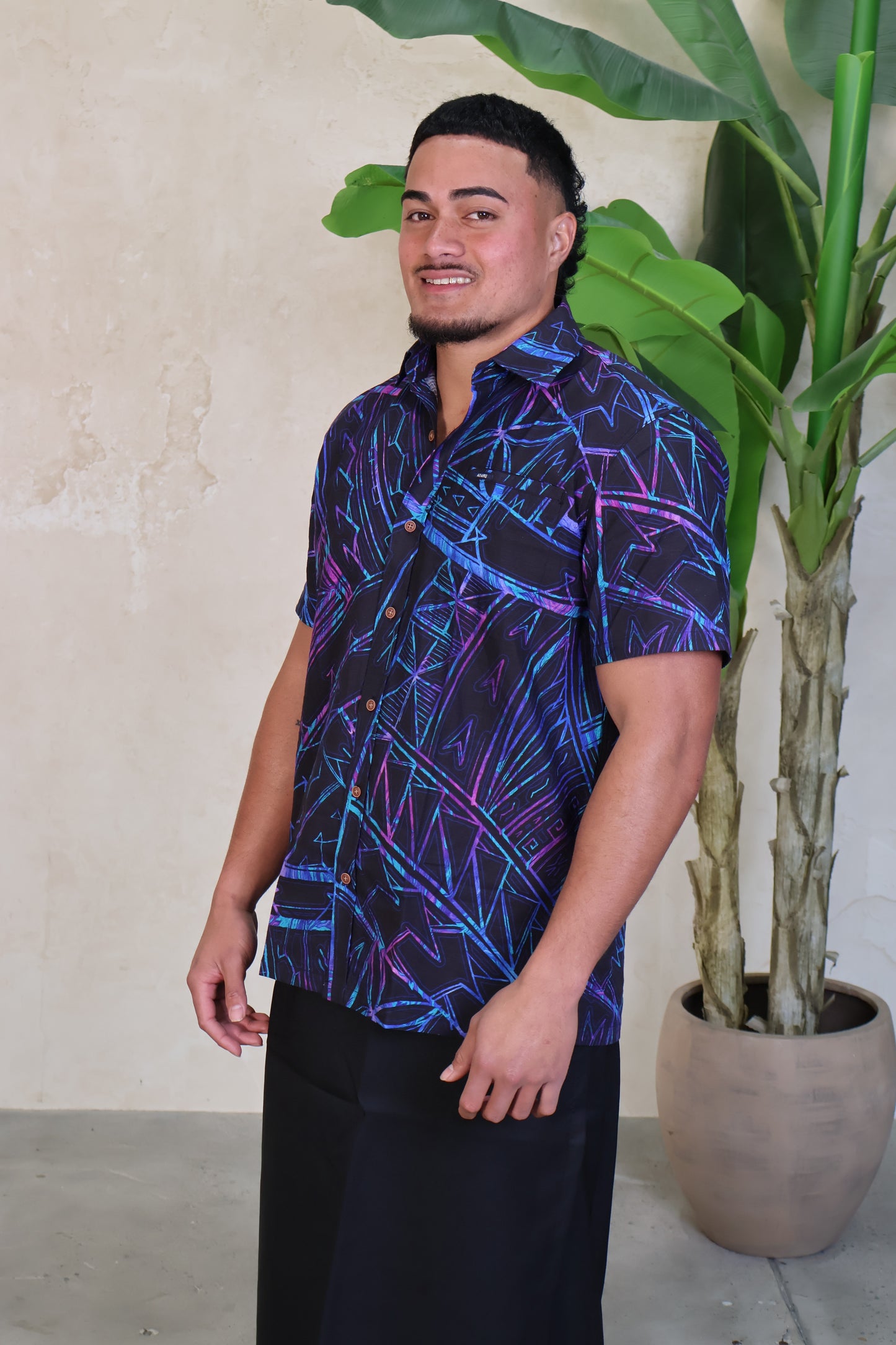 Akamu Mens Shirt- Volau (Blue)