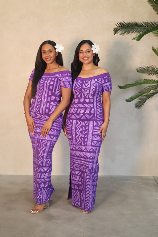 PIA Purple Fitted Elei Dress