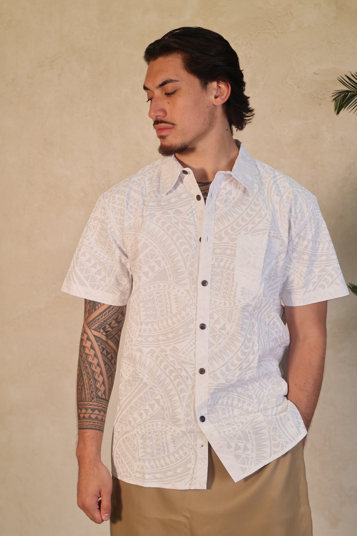 Mesian White Men's Shirt CWOW 1235