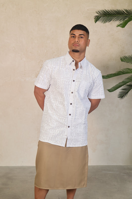 Mesian White Men's Shirt CWOW 1323
