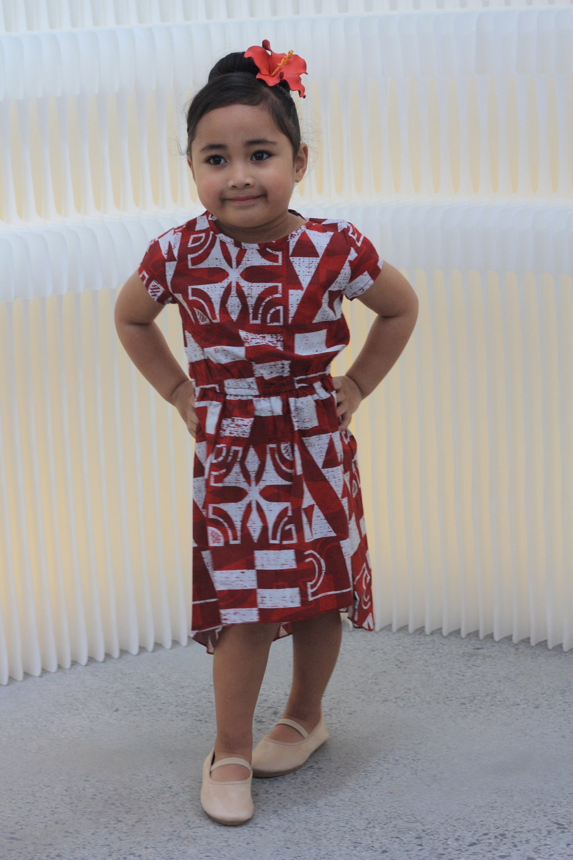 Kalavata Vio Girls Dress ( Burgundy ) – Pacific Way Gift Shop