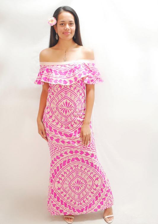 Cece's Pastel Pink Pasifika Dress