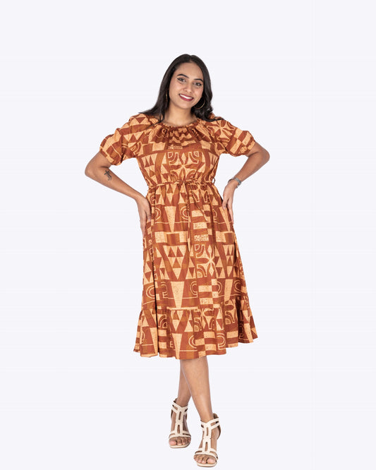 Kalavata Vio Womens Dress ( Brown )