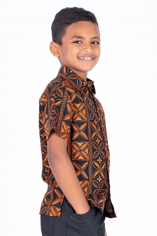 Tribal Origin Kalavata-Ioana Boys Elei Shirt Black