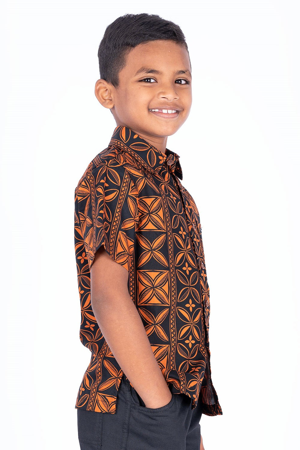 Tribal Origin Kalavata-Ioana Boys Elei Shirt Black – Pacific Way Gift Shop