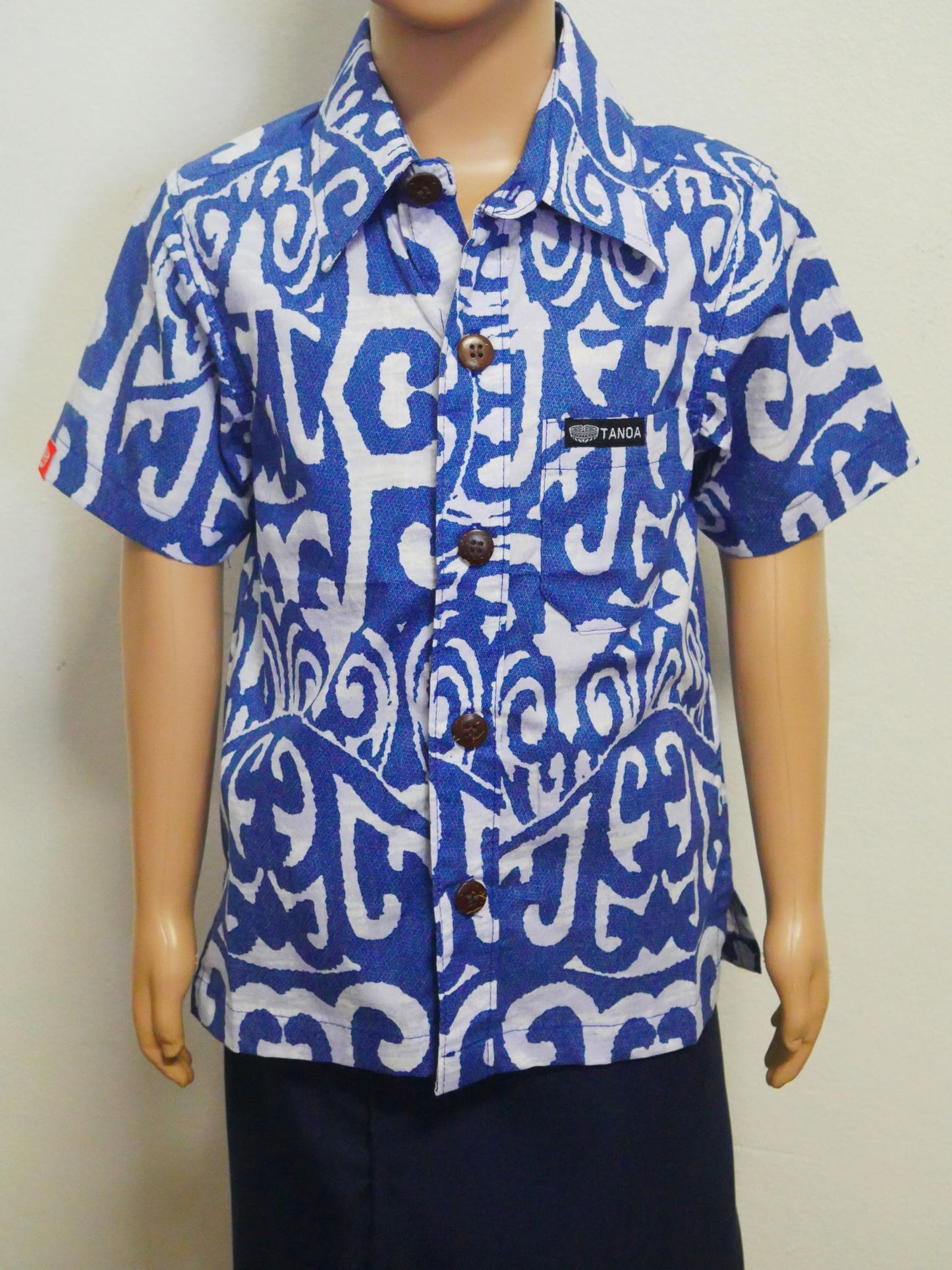 Tanoa Samoa Blue  Boy's Shirt (Violet)