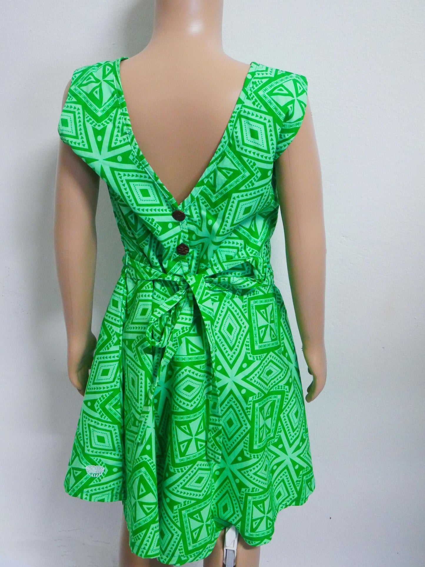Tanoa Samoa Girl's Green Dress (Lime)