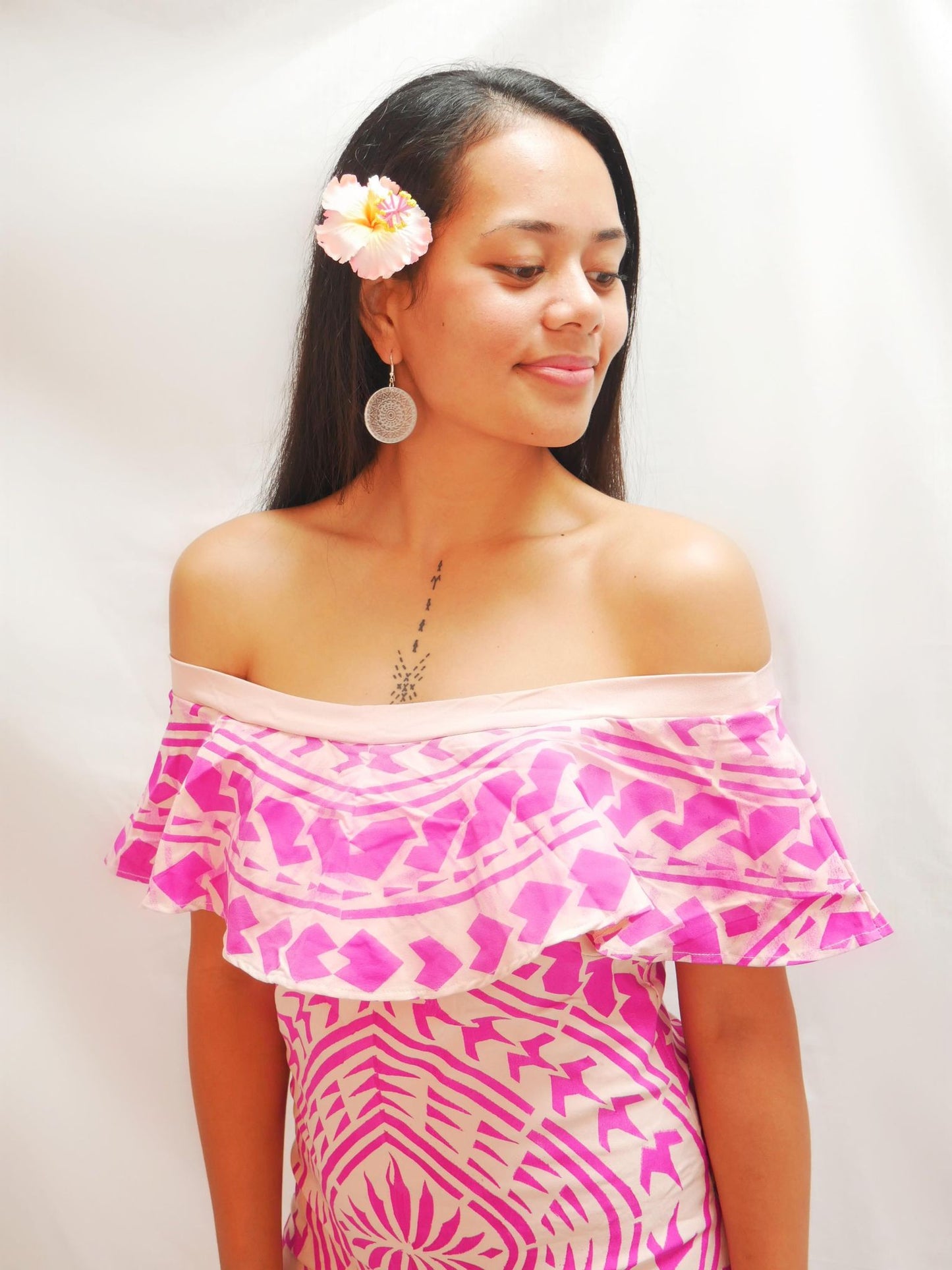 Cece's Pastel Pink Pasifika Dress