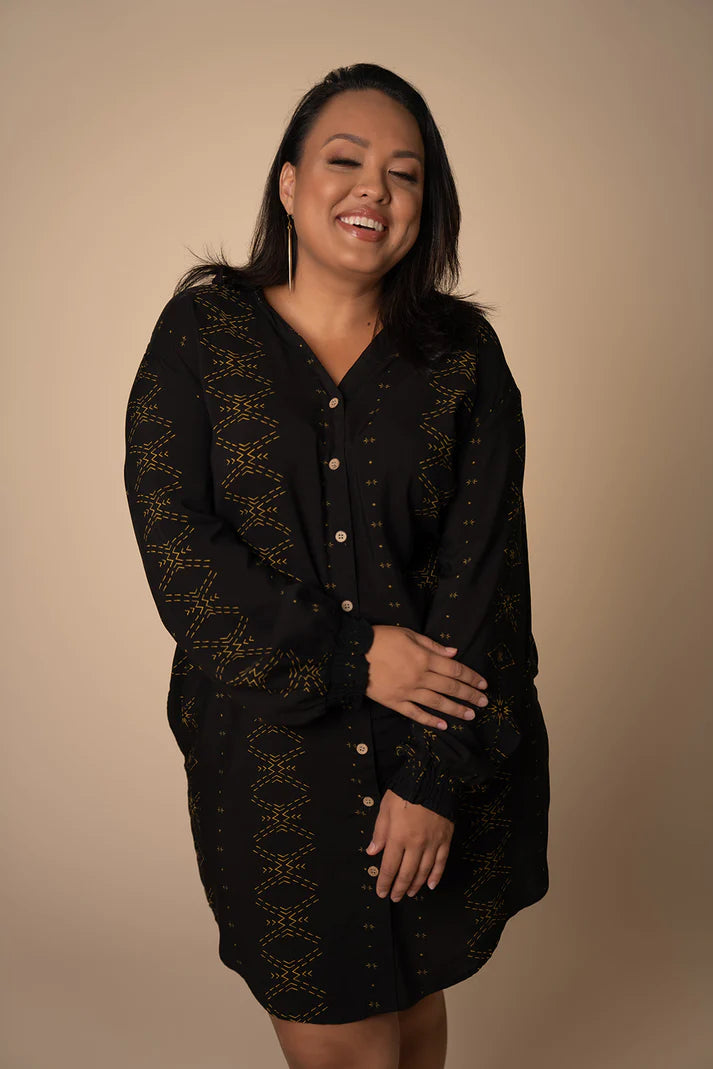 Tanoa Samoa Pua Malu Women's Button Dress